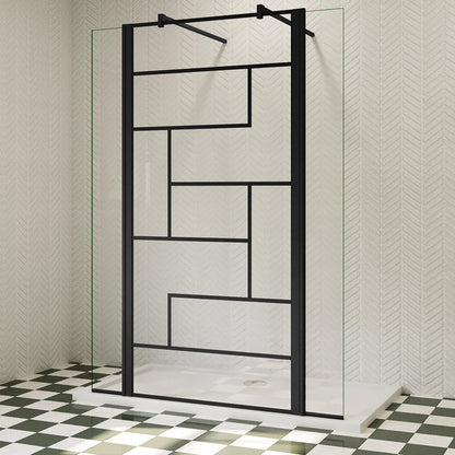 Walk In Glaswand Dusche 120 cm 8mm NANO Glas H.200 cm Industrial Look