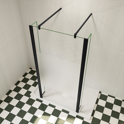 Begehbare Duschwand Duschabtrennung Dusche 1295-2037mm 8mm NANO Glas H.200 cm