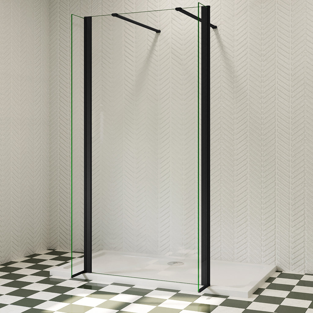 Walk In Glaswand Glasdusche 130 cm 8mm NANO Glas H.200 cm