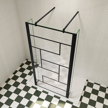 Duschabtrennung Dusche Walk In Duschwand 1495-2037mm 8mm NANO Glas H.200 cm