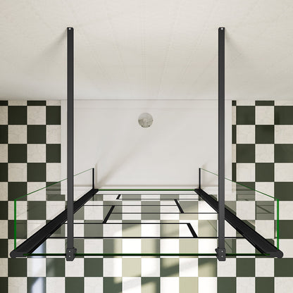 Duschabtrennung Walk In Duschwand Dusche 1400 mm 8mm NANO Glas H.200 cm Industrial Look