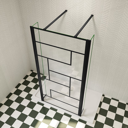 Duschrückwand Dusche Walk In 1495-2237mm 8mm NANO Glas H.200 cm