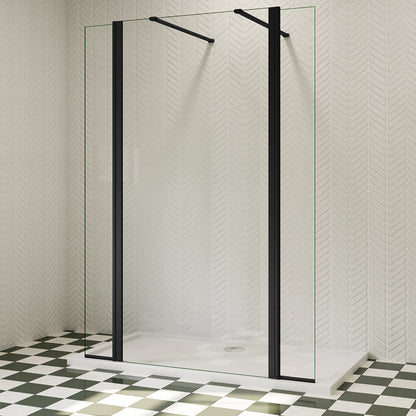 Walk In Duschwand Dusche Glaswand 140 cm 8mm NANO Glas H.200 cm