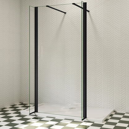Duschabtrennung Dusche Walk In Duschwand 160 cm 8mm NANO Glas H.200 cm mit Spritzschutz