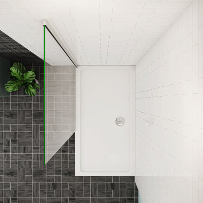 Duschwand FREE-Mini 40 X 200 Cm, 10 Mm Starkes ESG-Sicherheitsglas – Modern, Kratzfest, Mit Alu-Profil – Perfekt Als Duschabtrennung