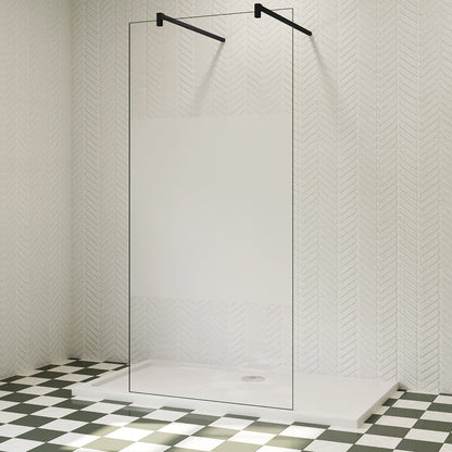 Begehbare Duschwand Duschabtrennung Dusche 67.7 cm 8mm Glas H.200 cm