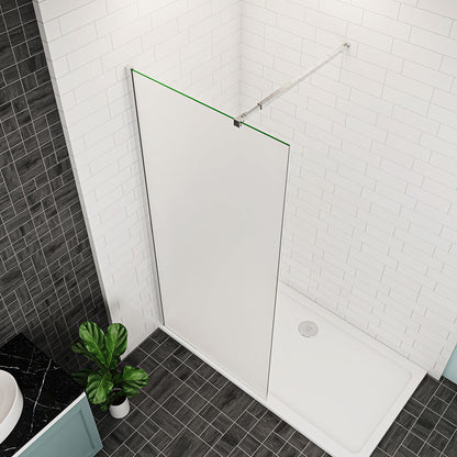 Begehbare Duschabtrennung Dusche Duschwand 680-700mm 10mm Glas H.200 cm mit Glasschutzfolie
