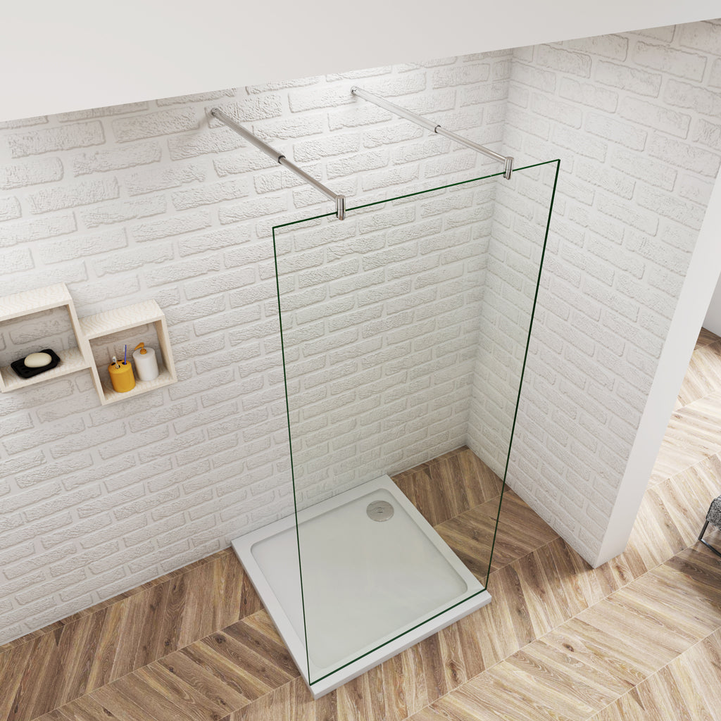 127.7 cm H.200 cm Offen Duschabtrennung 10mm NANO Glas Walk In Duschwand Dusche