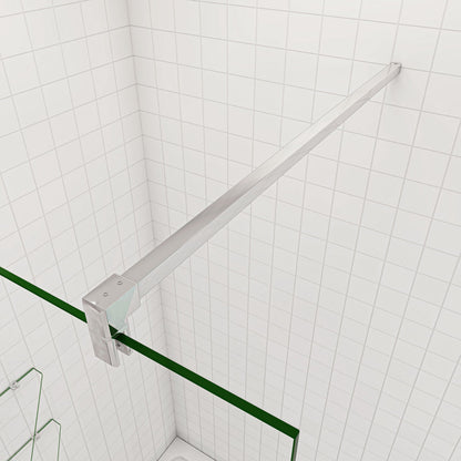 Walk In Duschwand 130 cm H.200 cm Offen 10mm NANO Glas Duschkabine Dusche