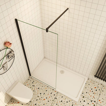 140 cm H.200 cm Offen Duschabtrennung 10mm NANO Glas Walk In Duschwand Dusche