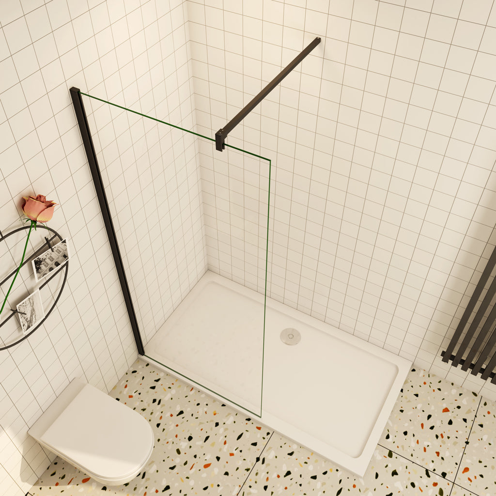 80 cm H.200 cm Offen Duschabtrennung 8mm NANO Glas Aica Walk In Duschwand Dusche