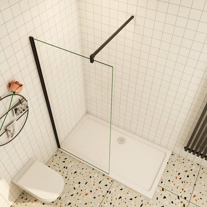 90 cm H.200 cm Offen Duschabtrennung 8mm NANO Glas Aica Walk In Duschwand Dusche