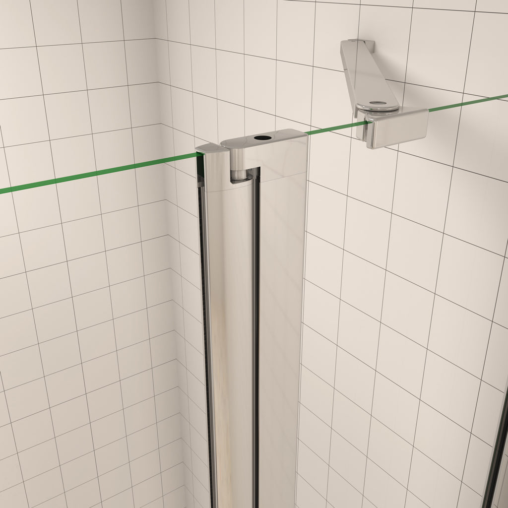116 x H.195 cm Drehtür Duschabtrennung 6mm NANO Glas Walk In Duschwand Dusche Duschtür