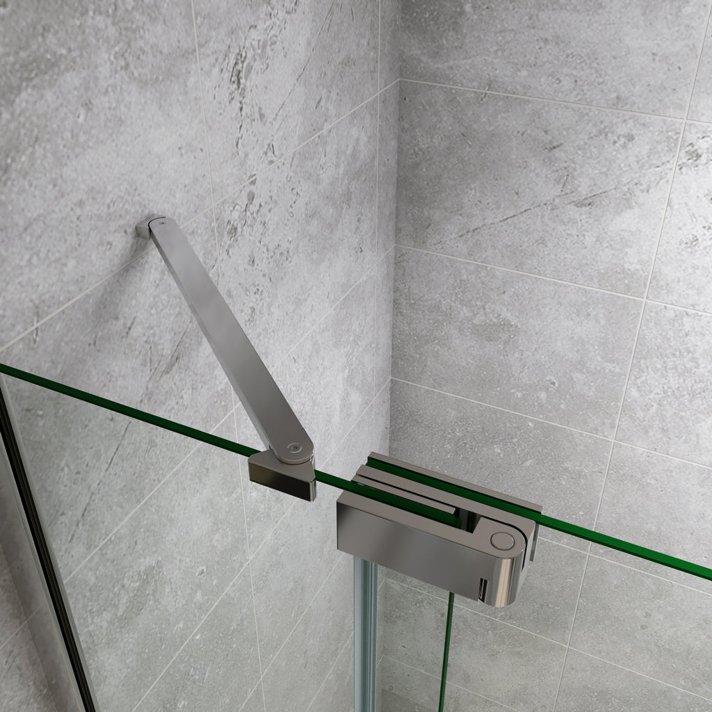 Walk In Duschtür 76 cm H.195 cm Drehtür 8mm NANO Glas Duschkabine