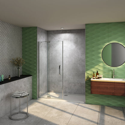 Walk In Duschtür 96 cm 8mm NANO Glas Drehtür Duschabtrennung Dusche