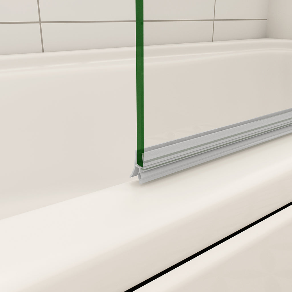 Duschwand für badewanne 3-teilig Faltbar Badewannenaufsatz Duschtrennwand Duschabtrennung Dusche 130 cmH.140 cm 6mm NANO Glas