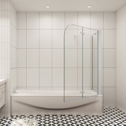 100+80 x H.140 cm 6mm NANO ESG Glas Duschwand für badewanne 2-teilig Faltbar Badewannenaufsatz mit Seitenwand Duschtrennwand Duschabtrennung