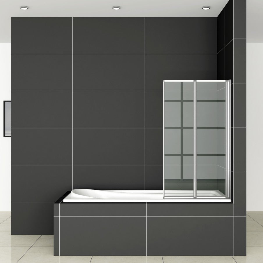 Badewanne 2-ftg.Falttür Duschwand duschabtrennung 120x140cm