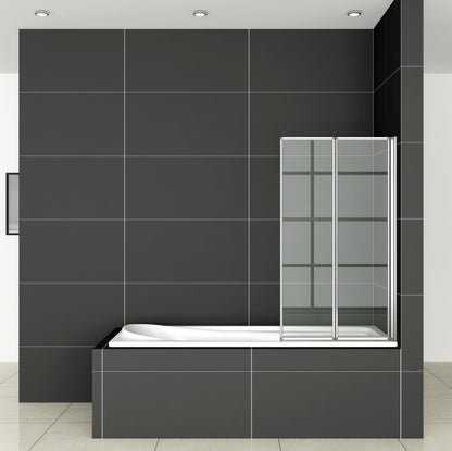 Badewanne 2-ftg.Falttür Duschwand duschabtrennung 120x140cm