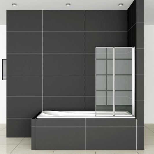 Badewanne 2-ftg.Falttür Duschwand duschabtrennung 120x140cm