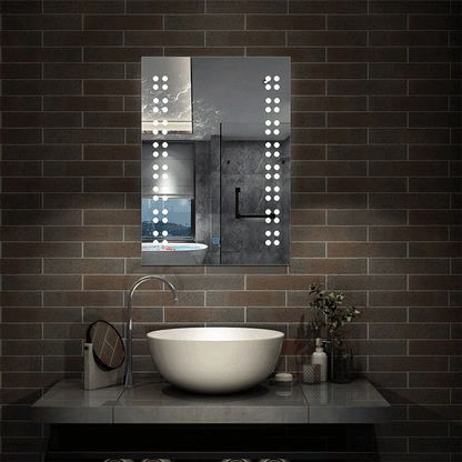 45×60 50×70 cm LED Badspiegel Wandspiegel mit Beleuchtung  Touch Beschlagfrei Kaltweiß