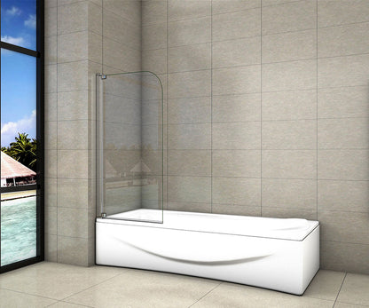 80x140cm 8mm Sicherheitsglas Badewanne Drehen Duschwand Badewannenaufsatz 180 Grad