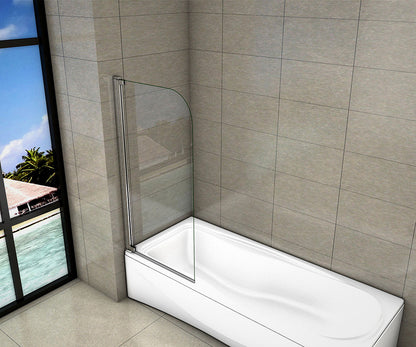 80x140cm 8mm Sicherheitsglas Badewanne Drehen Duschwand Badewannenaufsatz 180 Grad