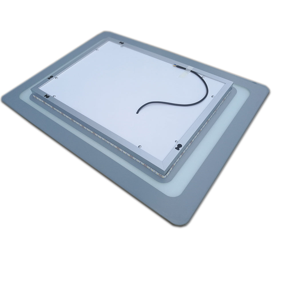 LED Badspiegel SENSOR-Schalter 80-100 cm Wandspiegel mit Beleuchtung Beschlagfrei Kaltweiß