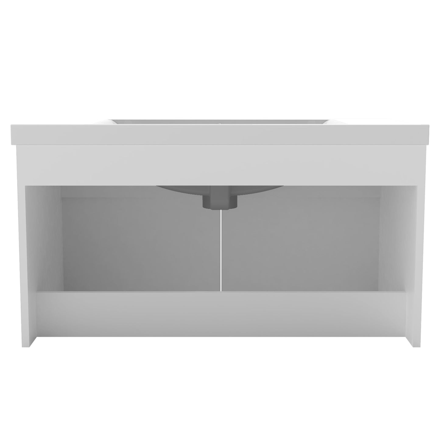 Badmöbel Set 80 cm Badezimmer Waschtisch mit Unterschrank Weiß Matt/Eiche Matt