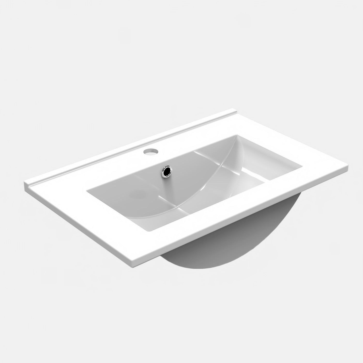 Badmöbel Set 60 cm Weiß Waschbecken mit Unterschrank Waschtisch Kerami –  Aica Sanitaer