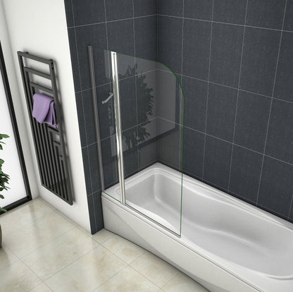 Badewanne 2 tlg. Faltwand Duschwand duschabtrennung 120x140cm