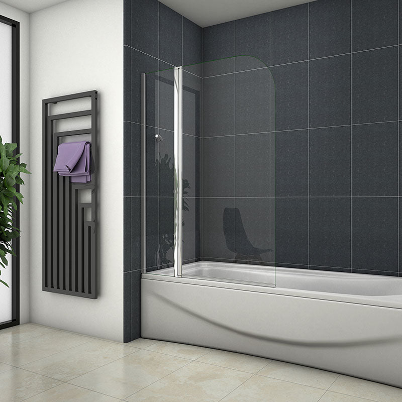 Badewanne 2 tlg. Faltwand Duschwand duschabtrennung 120x140cm