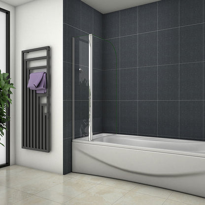 Badewanne 2 tlg. Faltwand Duschwand duschabtrennung 120x140cm