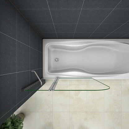 Badewanne 2 tlg. Faltwand Duschwand duschabtrennung 120x140cm