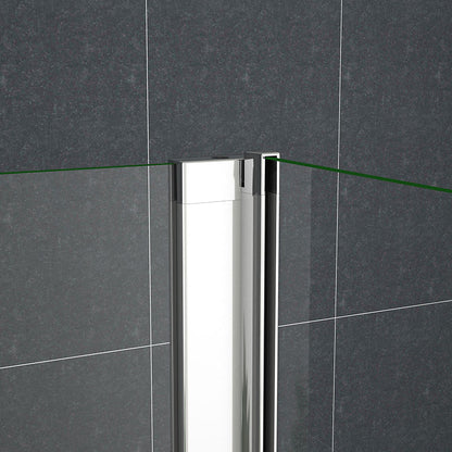 Badewanne 2 tlg. Faltwand Duschwand duschabtrennung 120x140cm